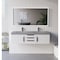 Castello Usa Thames 60-inch White Vanity Set with Gray Top and Black Handles CB-MC-60W-BL-20146-GR - alternate 4